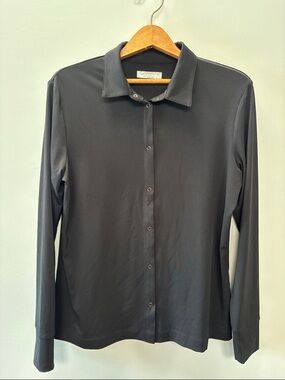 Anatomie Black Long-Sleeve Button-Down Shirt